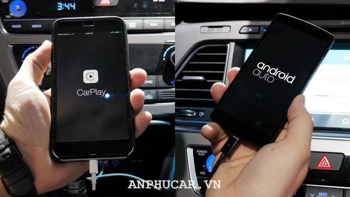 Android Auto va Apple CarPlay ket noi tren o to