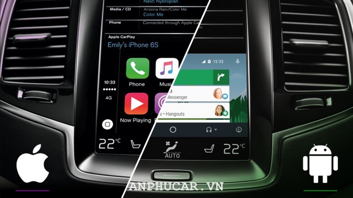 Android Auto va Apple CarPlay khac nhau the nao